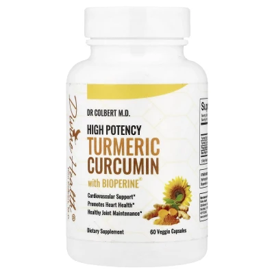 Divine Health - High Potency Turmeric Curcumin with BioPerine® | 60 Veggie Capsules