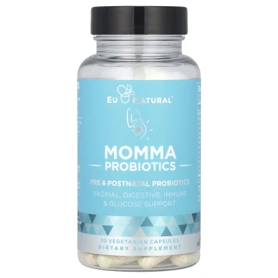 Eu Natural - Momma Probiotics | Pre & Postnatal Probiotics | 30 Vegetarian Capsules
