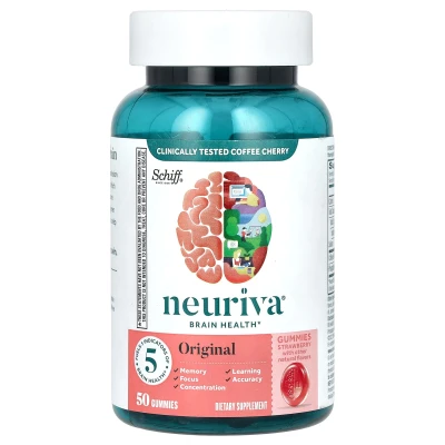 Schiff - Neuriva Brain Health Gummies | Original | Strawberry | 50 Gummies