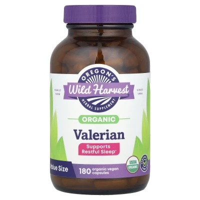 Oregon's Wild Harvest - Organic Valerian | 180 Vegan Capsules (450 mg per Capsule)