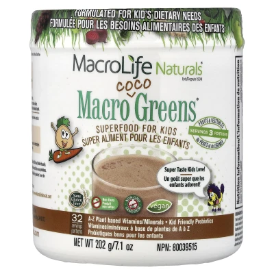 Macrolife Naturals - Macro Coco Greens® | Superfood For Kids | 7.1 oz (202 g)