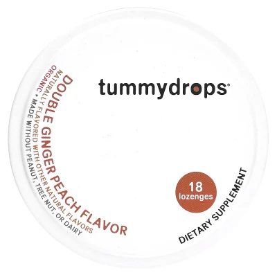 Tummydrops - Double Ginger Peach | 18 Lozenges