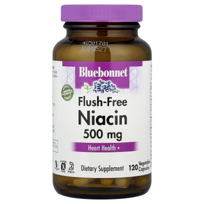 Bluebonnet Nutrition - Flush-Free Niacin | 120 Vegetable Capsules