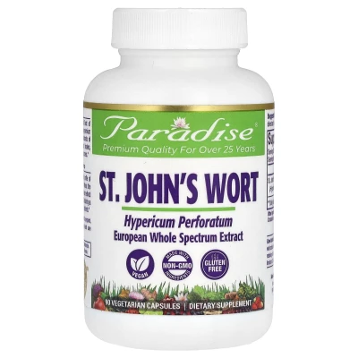 Paradise Herbs - St. John's Wort | 90 Vegetarian Capsules (300 mg per Capsule)