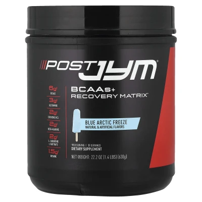JYM Supplement Science - Post JYM® | BCAAs + Recovery Matrix | Blue Artic Freeze | 1.4 lbs (630 g)
