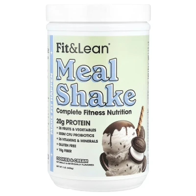 Fit & Lean - Meal Shake | Complete Fitness Nutrition | Fit & Lean - Meal Shake | Complete Fitness Nutrition | Cookies & Cream | 1 lb (450 g) | 1 lb (450 g)