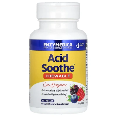 Enzymedica - Chewable Acid Soothe | Berry | 30 Tablets