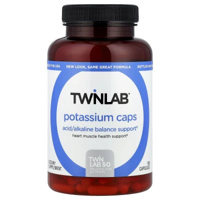 Twinlab - Potassium Caps | 180 Capsules (99 mg per Capsule)