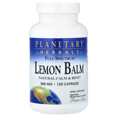 Planetary Herbals - Full Spectrum™ Lemon Balm | 500 mg | 120 Capsules