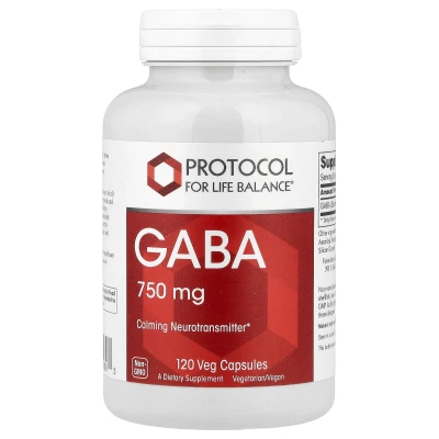 Protocol for Life Balance - GABA | 750 mg | 120 Veg Capsules