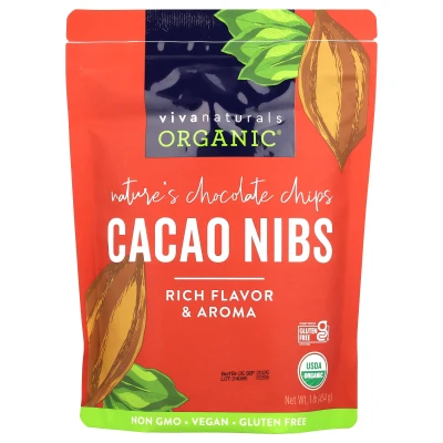 Viva Naturals - Organic® Cacao Nibs | 1 lb (454 g)