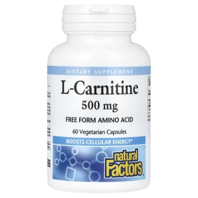 Natural Factors - L-Carnitine | 500 mg | 60 Vegetarian Capsules
