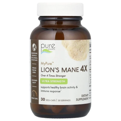 Pure Essence - MyPure™ | Lion's Mane 4X | Ultra Strength | 30 Vegi-Caps
