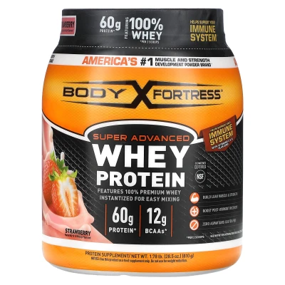 Body Fortress - Super Advanced Whey Protein | Strawberry | 1.78 lb (810 g)