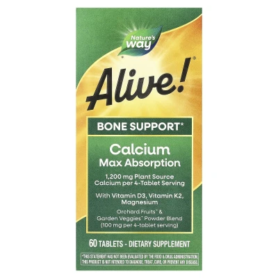 Nature's Way - Alive! Calcium | Max Absorption | 60 Tablets