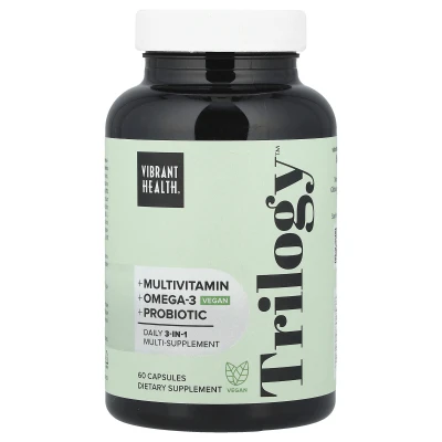 Vibrant Health - Trilogy™ | Daily 3-in-1 Multi-Supplement | Vegan | 60 Capsules