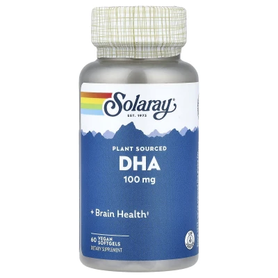 Solaray - Plant Sourced DHA | 100 mg | 60 Vegan Softgels
