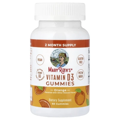 MaryRuth's - Vitamin D3 Gummies | Orange | 25 mcg | 60 Gummies