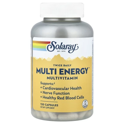 Solaray - Twice Daily | Multi Energy™ Multivitamin | 120 Capsules