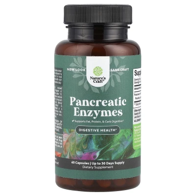 Nature's Craft - Pancreatic Enzymes | 60 Capsules (325 mg per Capsule)