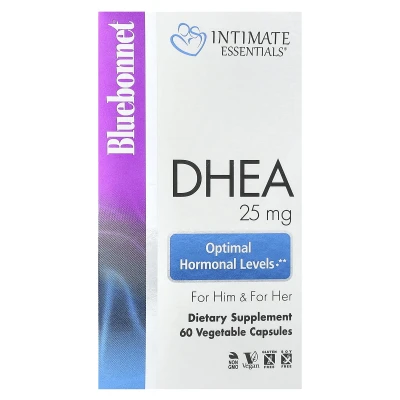 Bluebonnet Nutrition - Intimate Essentials | DHEA | For Him & For Her | 25 mg | 60 Vegetable Capsules