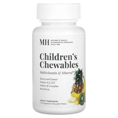Michael's Health - Children's Chewables | Multivitamin & Mineral | Natural Fruit Punch | 120 Vegetarian Chewable Wafers