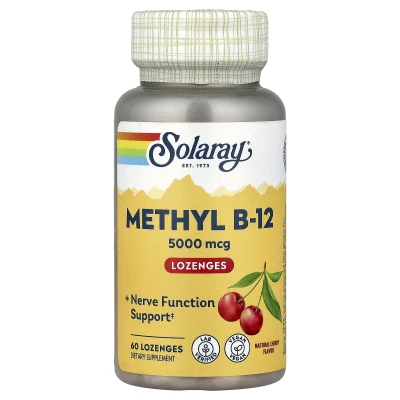 Solaray - Methyl B-12 | Natural Cherry | 5 | 000 mcg | 60 Lozenges