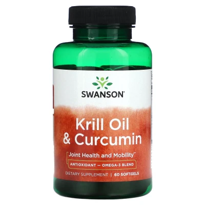 Swanson - Krill Oil & Curcumin | 60 Softgels