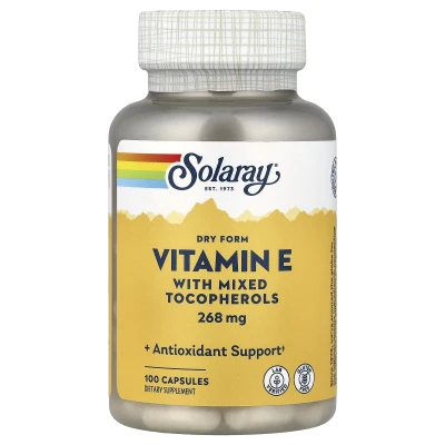 Solaray - Vitamin E with Mixed Tocopherols | 268 mg | 100 Capsules