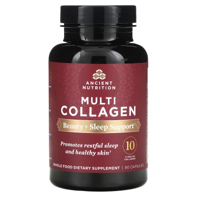 Ancient Nutrition - Multi Collagen | Beauty + Sleep Support | 90 Capsules