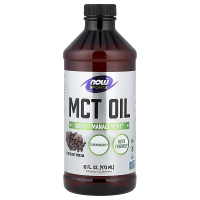 NOW Foods - Sports | MCT Oil | Chocolate Mocha | 16 fl oz (473 ml)