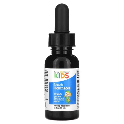 California Gold Nutrition - Liquid Echinacea For Children | No Alcohol | Natural Orange | 1 fl oz (30 ml)