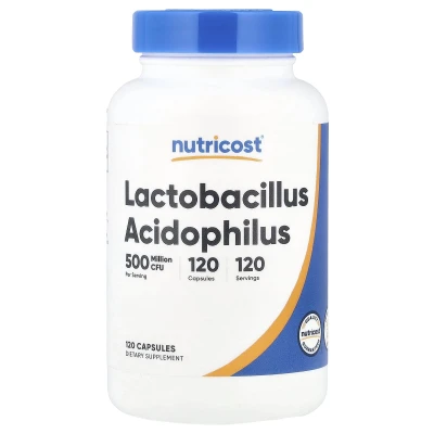 Nutricost - Lactobacillus Acidophilus | 50 mg (500 Million CFU) | 120 Capsules