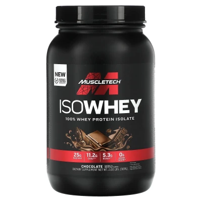 MuscleTech - IsoWhey | 100% Whey Protein Isolate | Chocolate | 2 lbs (907 g)