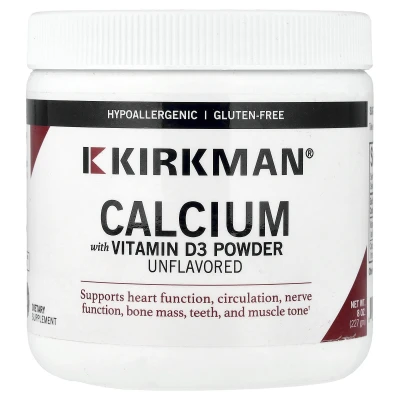 Kirkman Labs - Calcium With Vitamin D3 Powder | Unflavored | 8 oz (227 g)