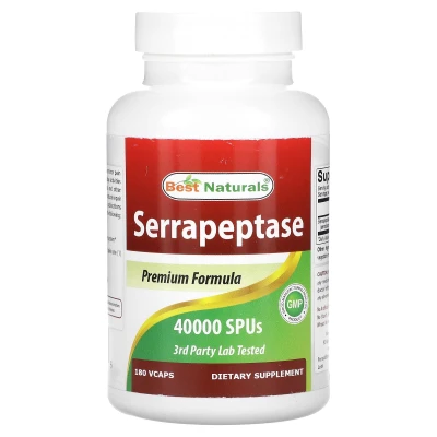 Best Naturals - Serrapeptase | 40 | 000 SPUs | 180 VCAPS