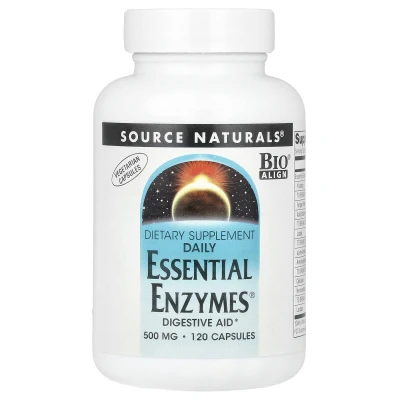 Source Naturals - Daily Essential Enzymes® | 500 mg | 120 Vegetarian Capsules