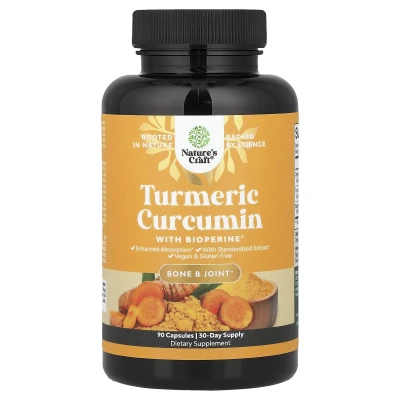Nature's Craft - Turmeric Curcumin With BioPerine® | 90 Capsules
