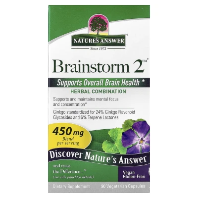 Nature's Answer - Brainstorm 2™ | Herbal Combination | 90 Vegetarian Capsules