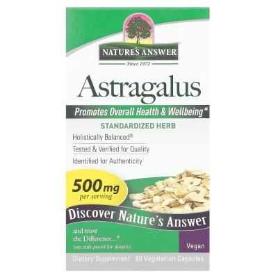 Nature's Answer - Astragalus | 500 mg | 60 Vegetarian Capsules