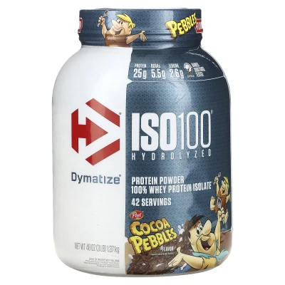 Dymatize - ISO100® Hydrolyzed | 100% Whey Protein Isolate | Cocoa Pebbles | 3 lbs (1.37 kg)