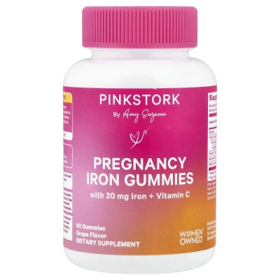 Pink Stork - Pregnancy Iron Gummies | Grape | 60 Gummies