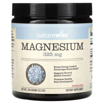 NatureWise - Magnesium | Strawberry | 325 mg | 9.3 oz (264 g)