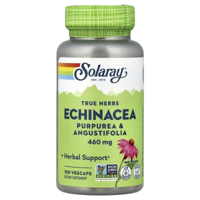 Solaray - True Herbs | Echinacea | Purpurea & Angustifolia | 460 mg | 100 VegCaps