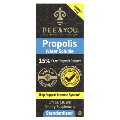 Bee & You - Propolis Water Soluble | Alcohol Free | 1 fl oz (30 ml)