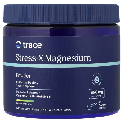 Trace - Stress-X | Magnesium Powder | Lemon Lime | 7.9 oz (224 g)