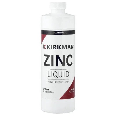 Kirkman Labs - Zinc Liquid | Natural Raspberry | 16 oz (473 ml)