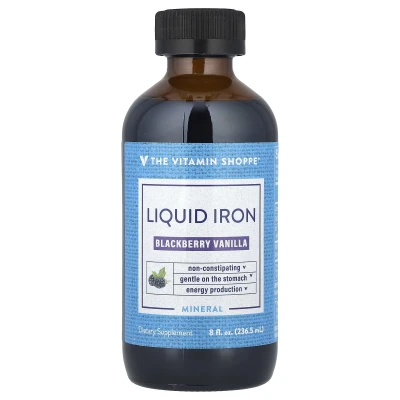 The Vitamin Shoppe - Liquid Iron | Blackberry Vanilla | 8 fl oz (236.5 ml)