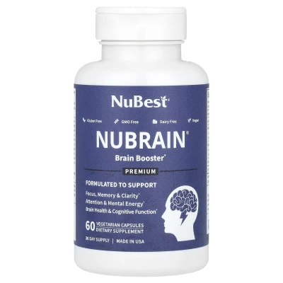 NuBest - Nubrain | Brain Booster | 60 Vegetarian Capsules