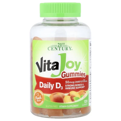 21st Century - VitaJoy® Daily D3 Gummies | Peach | 120 Gummies